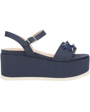 Jeannot Sandals Textile Fibers - Blue