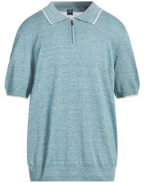 Fedeli Polo Shirt Linen, Cotton - Blue