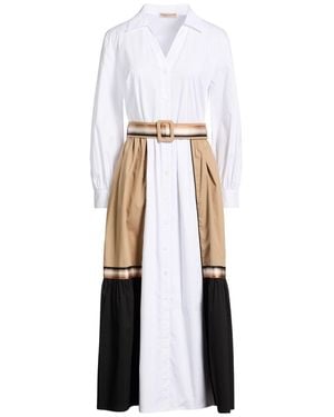 Purotatto Maxi Dress Linen - White