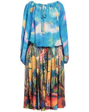 Stella Jean Midi Dress - Blue