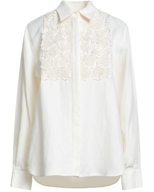 P.A.R.O.S.H. P.A.R.O..H. Ivory Shirt Viscose, Linen, Polyamide, Pvc - White