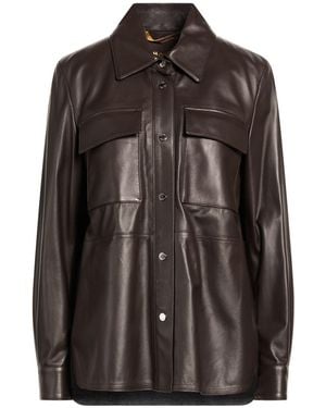 Moorer Dark Shirt Ovine Leather - Brown
