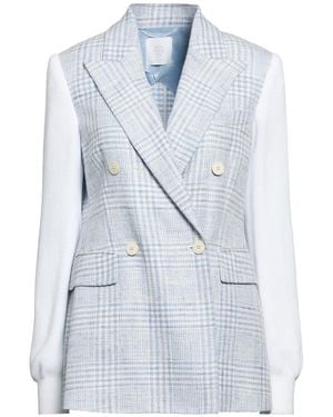 Eleventy Blazer Viscose, Wool, Linen - Blue