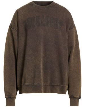 DSquared² Dark Sweatshirt Cotton - Brown