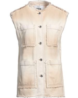 MSGM Denim Outerwear Cotton - Natural