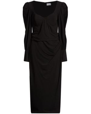 Violante Nessi Midi Dress Polyester, Elastane - Black