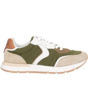 Voile Blanche Military Sneakers Leather, Textile Fibers - Green