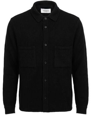 Laneus Cardigan Merino Wool, Cashmere - Black