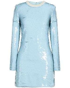 Self-Portrait Mini Dress - Blue