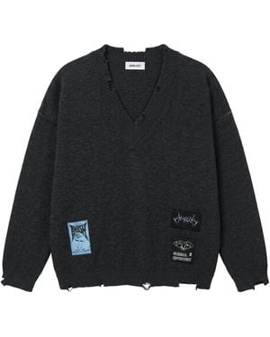 Ambush Charcoal Sweater Virgin Wool - Black