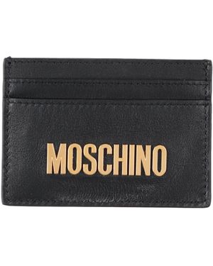 Moschino Document Holder Leather - Black