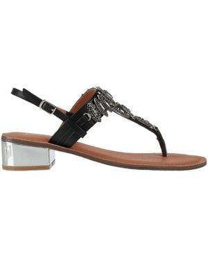 GARDINI SPIRIT Thong Sandal Textile Fibers - Black