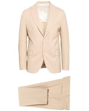 Eleventy 33048876Sp Sand Suit Wool, Silk, Elastane - Natural