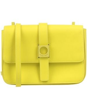 Emporio Armani Lime Cross-Body Bag Calfskin - Yellow
