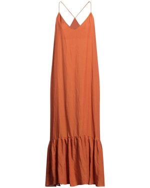 Pomandère Maxi Dress Lyocell, Linen - Orange