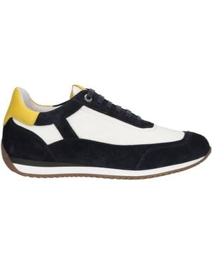 Testoni Midnight Sneakers Soft Leather, Textile Fibers - Blue