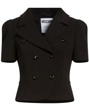 Moschino Blazer Polyester, Elastane - Black