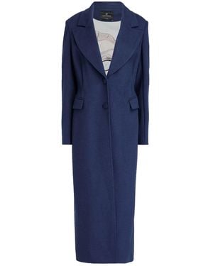 Cristinaeffe Coat Polyester, Viscose - Blue