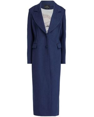 Cristinaeffe Coat Polyester, Viscose - Blue