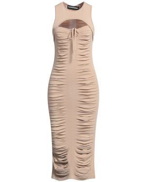 ANDREADAMO Midi Dress Viscose, Polyamide, Elastane - Natural