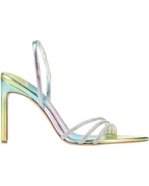 Bettina Vermillon Sandals Leather, Textile Fibers - Metallic