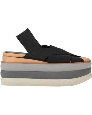 Paloma Barceló Sandals Textile Fibers, Elastic Fibers - Black