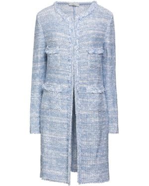 Charlott Cardigan Viscose, Polyester, Cotton, Linen - Blue