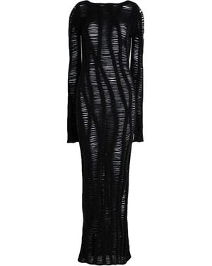 Isabel Benenato Maxi-Kleid - Schwarz