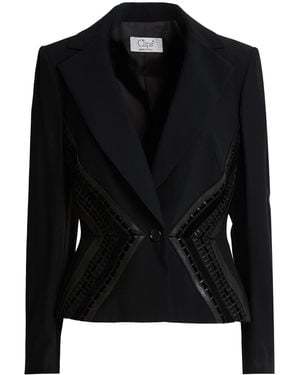 Clips Midnight Blazer Acetate, Viscose, Leather - Black