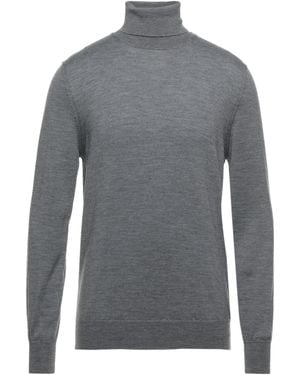 Vneck Turtleneck Merino Wool - Gray