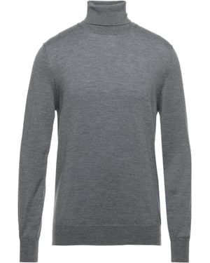 Vneck Turtleneck Merino Wool - Gray