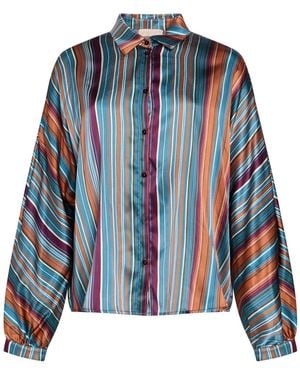 Momoní Deep Shirt Silk, Elastane - Blue