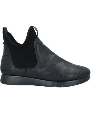 Frau Ankle Boots Soft Leather, Textile Fibers - Black