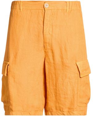 120% Lino Marigold Shorts & Bermuda Shorts Linen - Orange