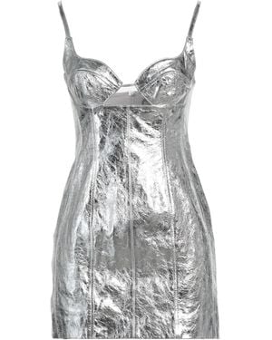 David Koma Mini Dress Leather - Gray