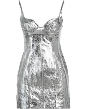 David Koma Mini Dress Leather - Gray
