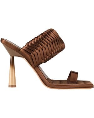 GIA RHW Thong Sandal Textile Fibers - Brown
