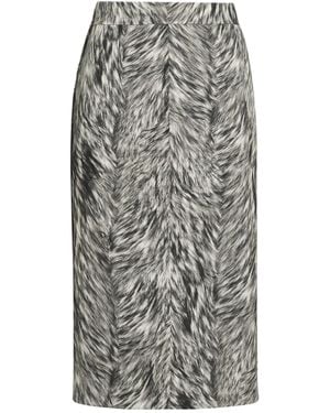 Dolce & Gabbana Midi Skirt Silk, Elastane - Grey