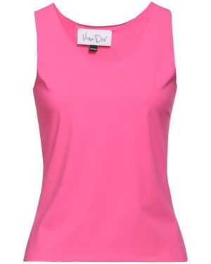 VIRNA DRÒ® Fuchsia Tank Top Polyamide, Elastane - Pink