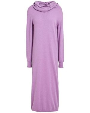 Kaos Lilac Midi Dress Wool, Polyamide - Purple