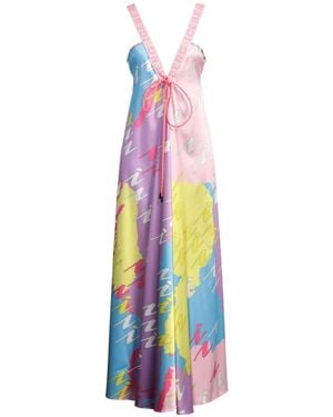 Iceberg Maxi Dress Polyester, Polyamide, Viscose - White