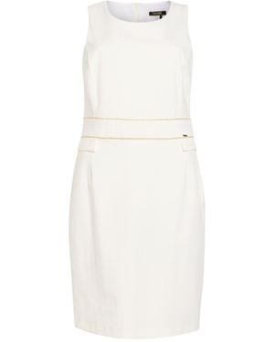 Fracomina Midi Dress Cotton, Polyamide, Elastane - White