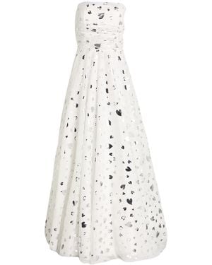Talbot Runhof Maxi Dress Polyester - White