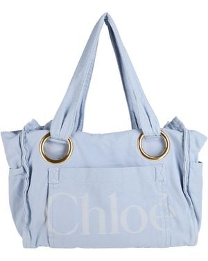 Chloé Shoulder Bag Cotton - Blue
