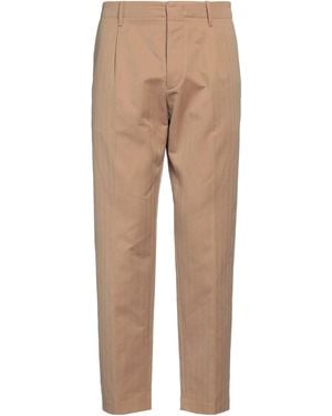 hindustrie Camel Pants Cotton, Linen - Natural