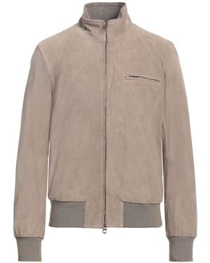 Stewart Khaki Jacket Leather - Brown
