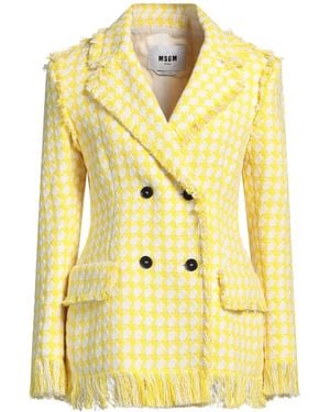 MSGM Blazer Cotton, Synthetic Fibres, Viscose, Lyocell - Yellow