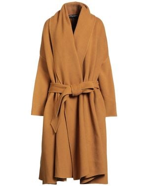 Dolce & Gabbana Camel Coat Wool, Cashmere - Brown