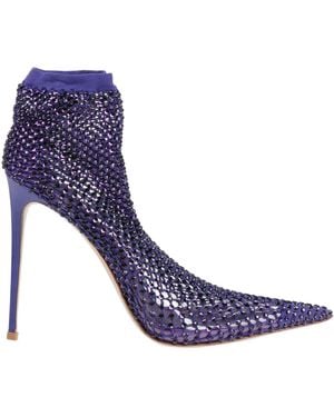 Le Silla Ankle Boots Textile Fibers, Leather - Purple