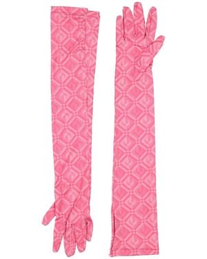 Marine Serre Fuchsia Gloves Polyamide, Elastane - Pink